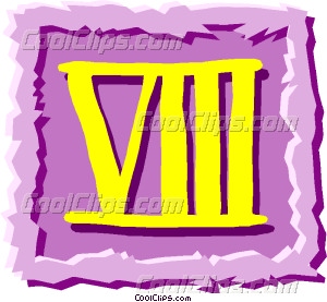 300x277 Roman Numerals Vector Clip Art