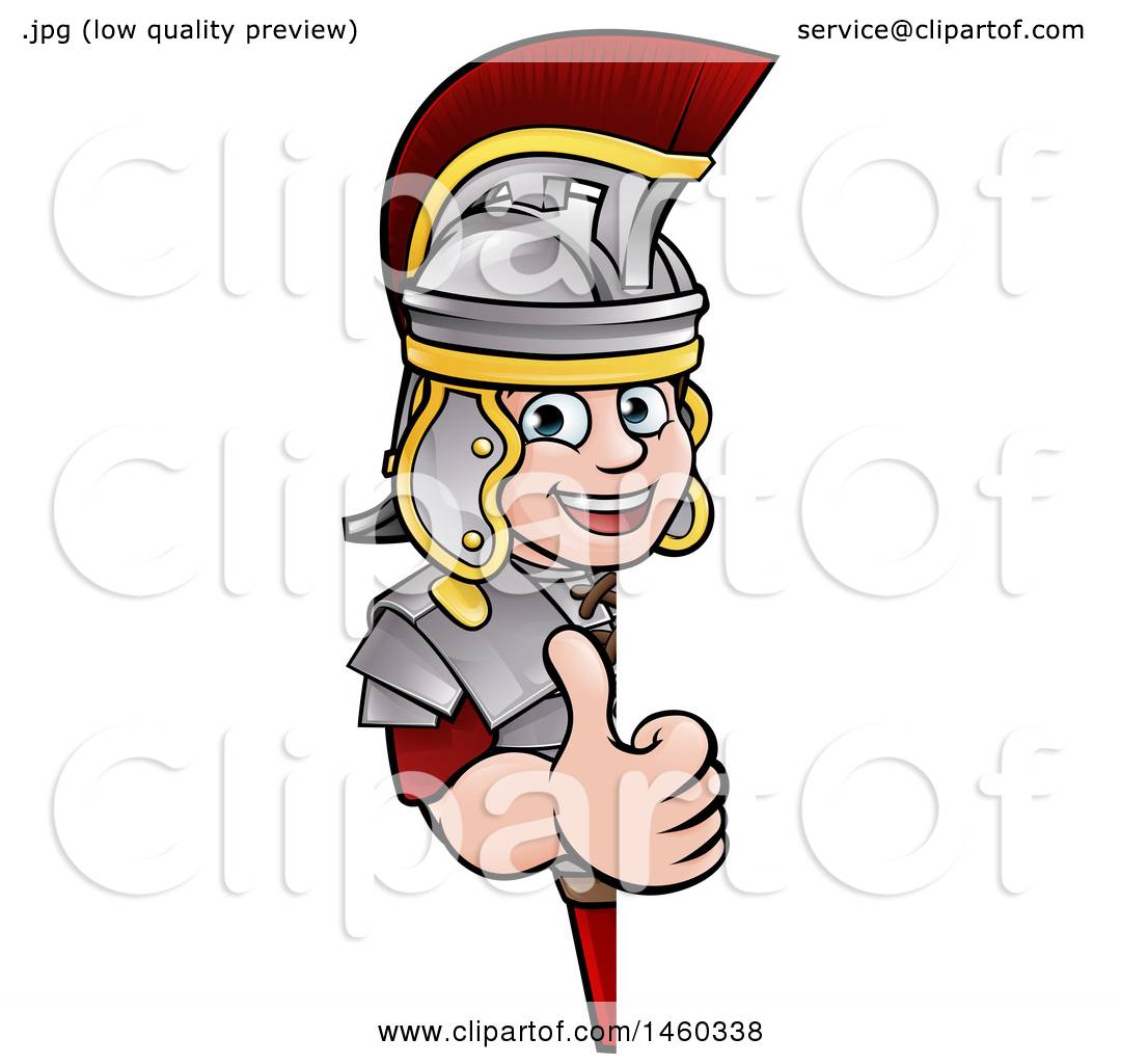 1080x1024 Clipart Of A Cartoon Happy Roman Soldier Giving A Thumb Up Around