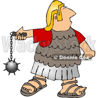 400x400 Goofy Roman Soldier Fighting With Sword Clipart Djart