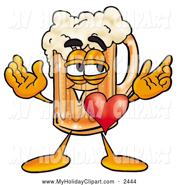 600x620 Clip Art Of A Cheerful Beer Mug Mascot Cartoon Character With His