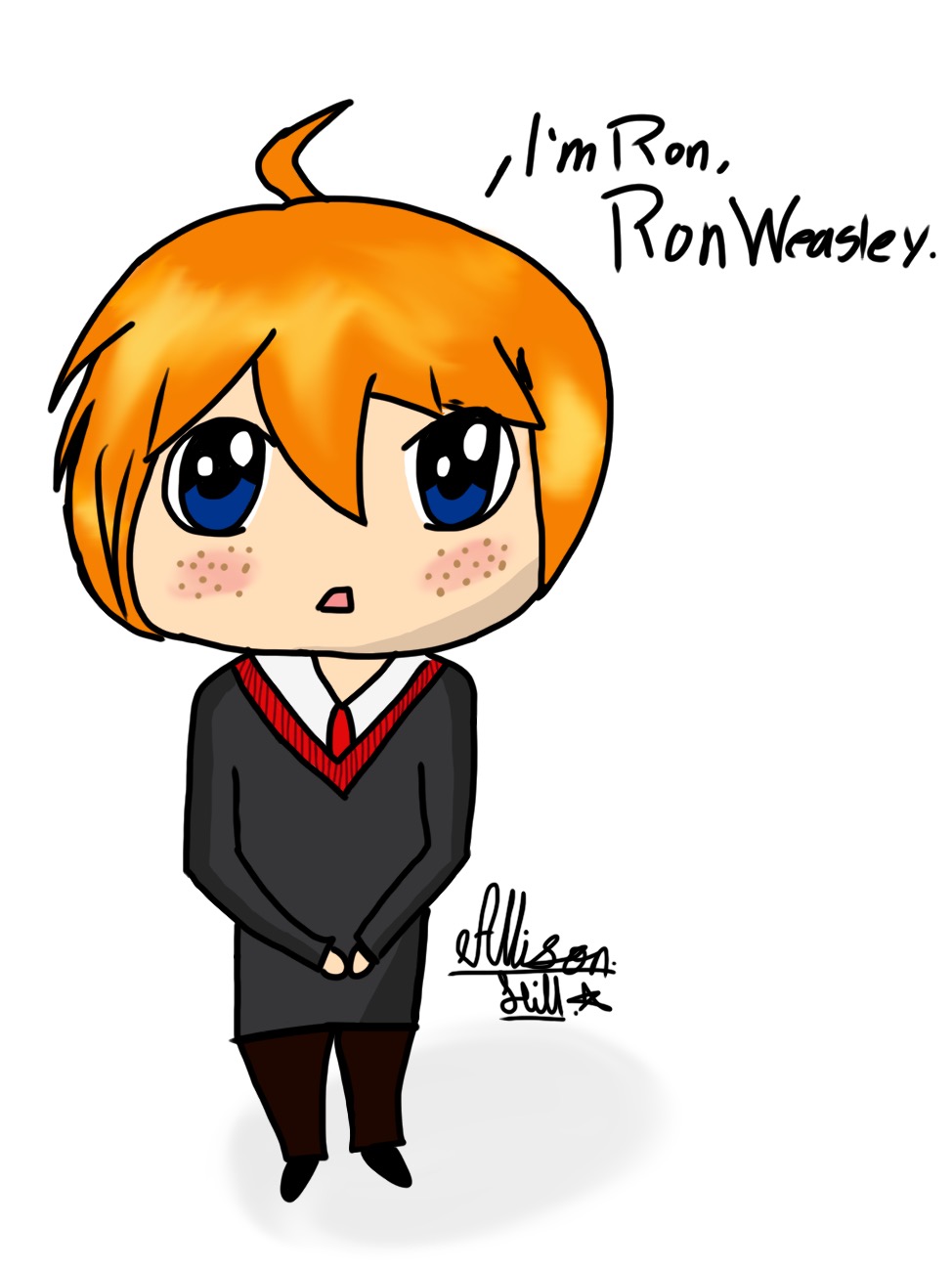 974x1298 Chibi Ron Weasley By Hyruleanpikachu