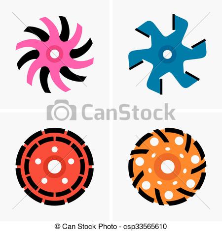 450x470 Roof Cutter Blades Vector Clip Art