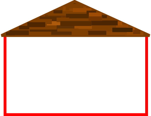 600x464 Wide House With Roof Clip Art
