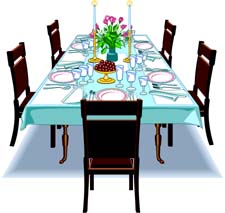 225x213 Clip Art Dinner Table Setting Clipart