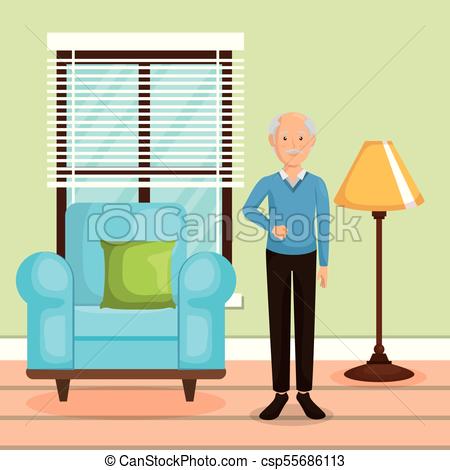450x470 Family Member In The Living Room Vector Illustration Design Vector