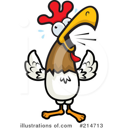 400x420 Rooster Crowing Clipart