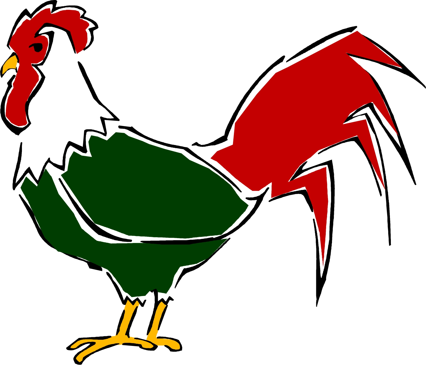 1382x1185 Cartoon Rooster Clipart