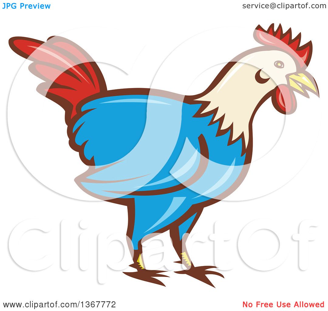 1080x1024 Clipart Of A Retro Cartoon Rooster
