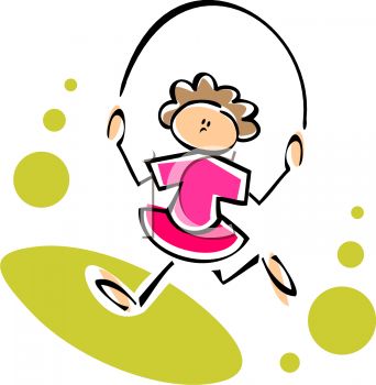 342x350 Stick Girl Skipping Rope