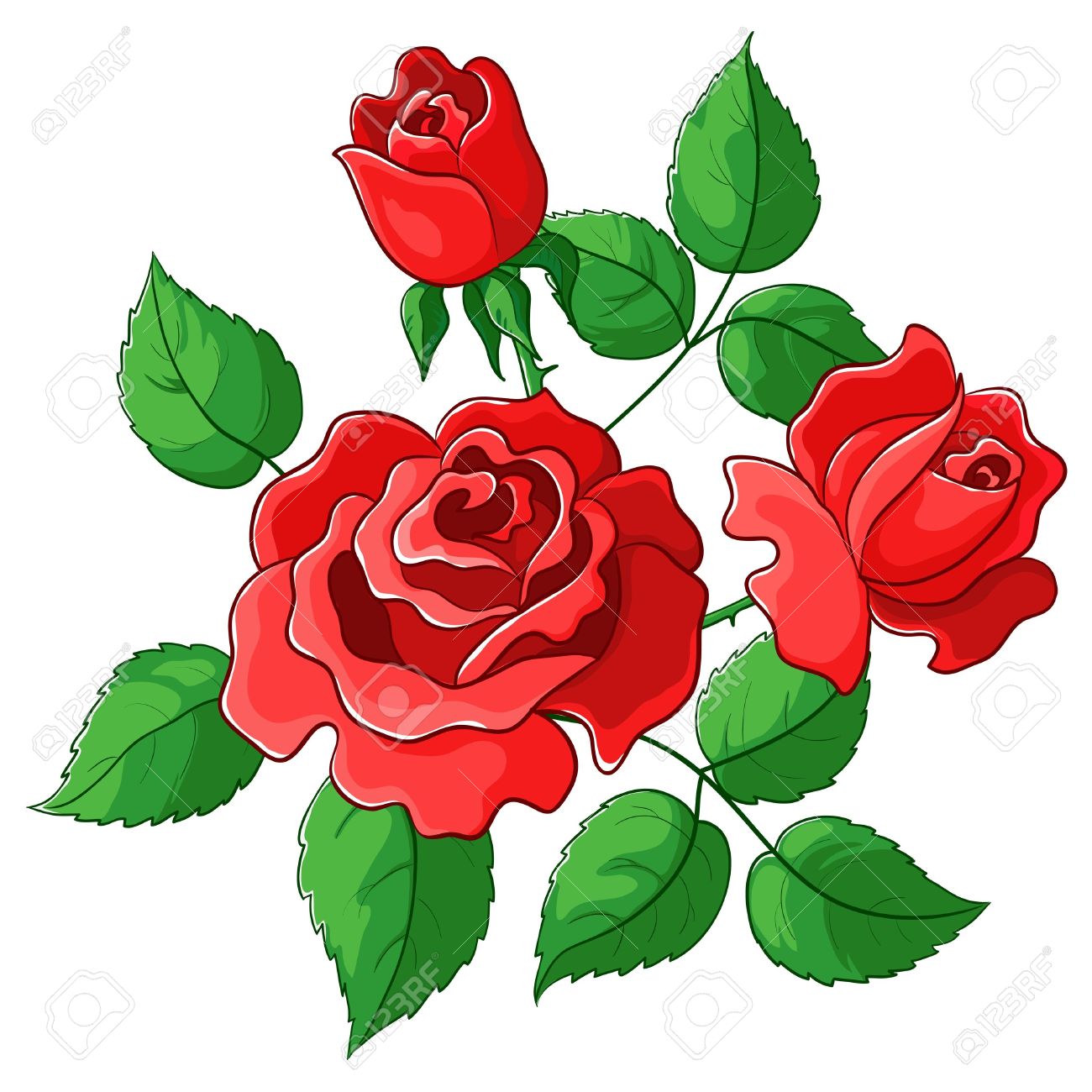 1300x1300 Red Rose Clipart Rose Garden Free Collection Download And Share