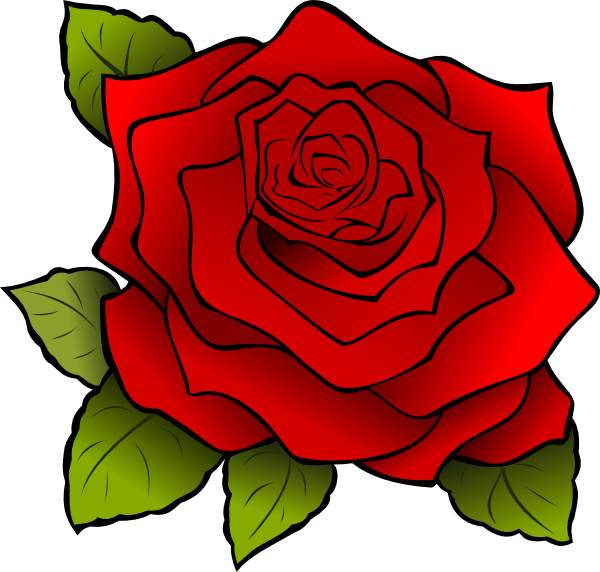 600x572 Rose Clip Art