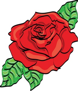 257x300 Red Rose Clipart Image