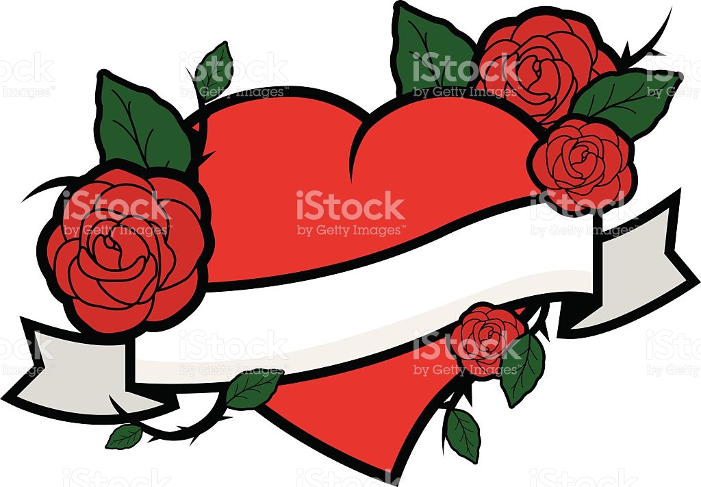 1024x711 Heart With Banner Clipart February Hearts Clip Art 18