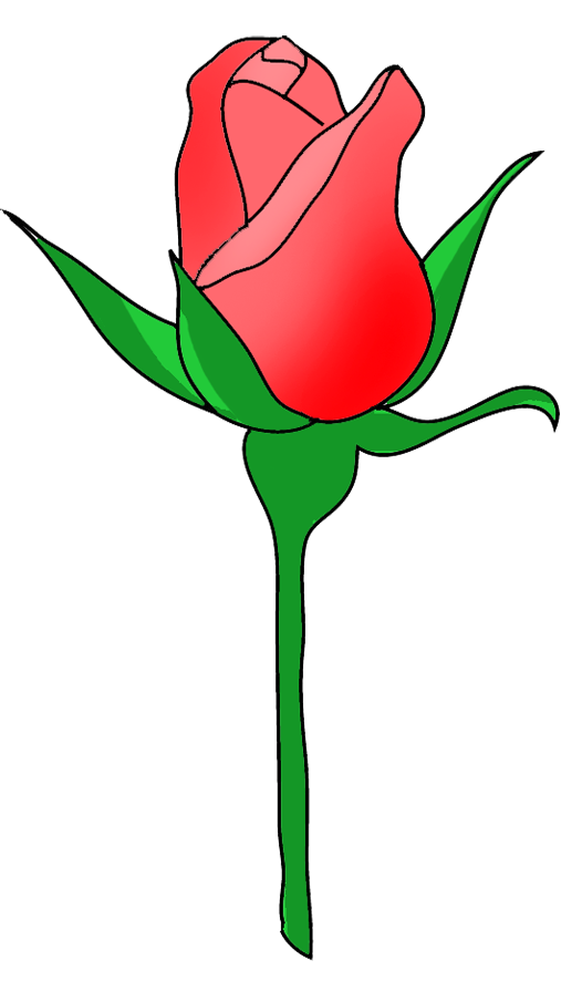 526x886 Red Flower Clipart Rose Bud