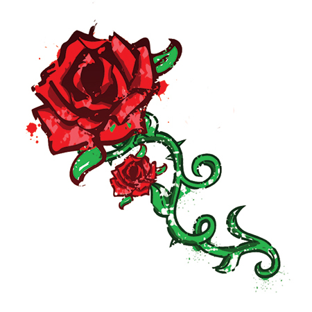 450x450 Rose Tattoo Clipart Double Rose