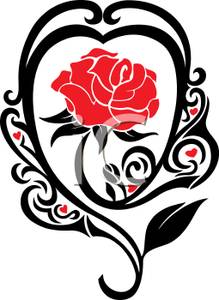 219x300 Royalty Free Clipart Image A Red Rose Tattoo