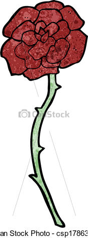 175x470 Rose Tattoo Cartoon Clip Art Vector
