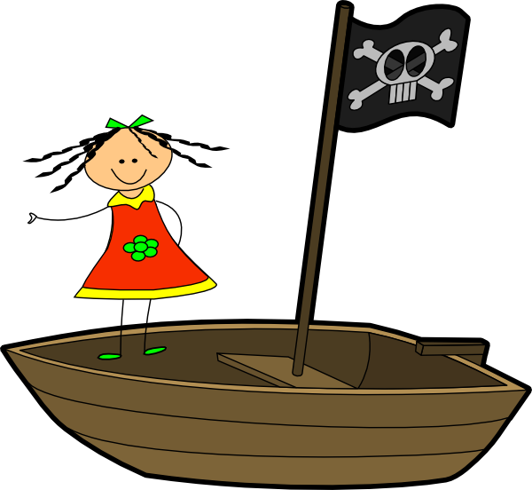 600x552 Sailing Girl Clip Art