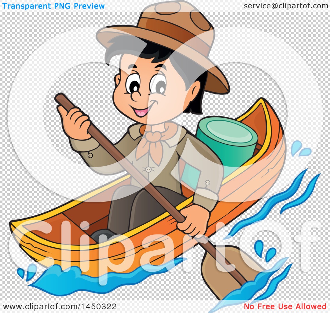 1080x1024 Clipart Graphic Of A Happy Scout Boy Rowing A Boat