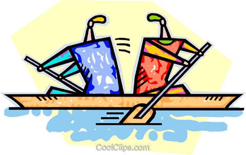 480x303 People Rowing In Opposite Directions Royalty Free Vector Clip Art
