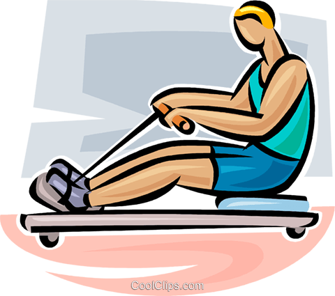 480x425 Rowing Machine Royalty Free Vector Clip Art Illustration Vc063078