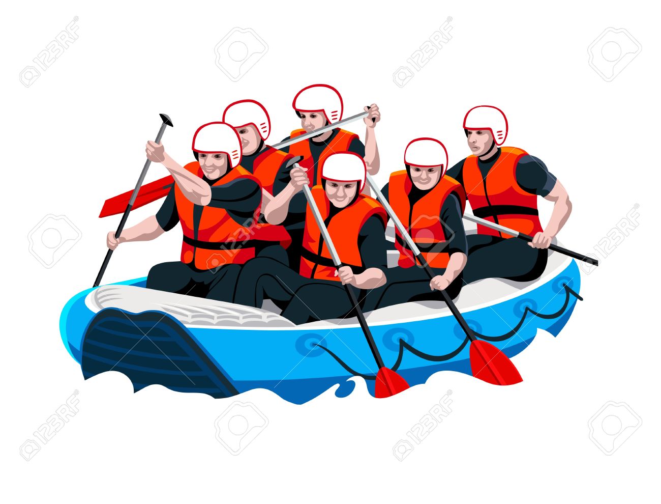 1300x990 Royalty Free Clipart Teamwork Boat