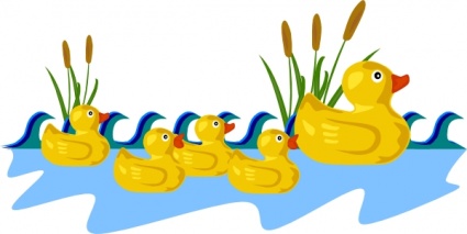 425x213 Free Download Of Rubber Duck Family Swimming Clip Art Vector