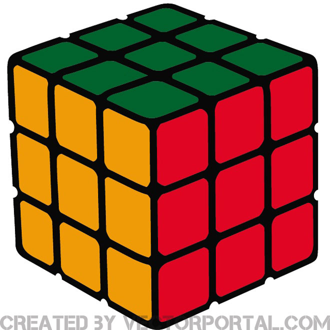 660x660 Rubik Cube Vector Image