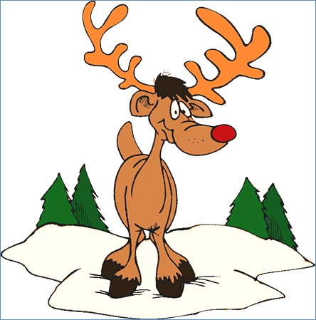 444x449 Rudolph The Reindeer And Friend Coloring Page