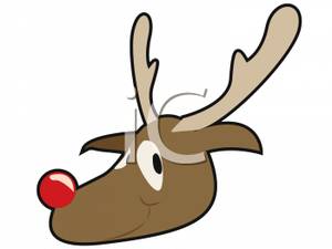 300x225 Rudolph The Red Nosed Reindeer Clipart Picture