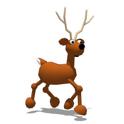 400x400 Unique Christmas Deer Cartoon