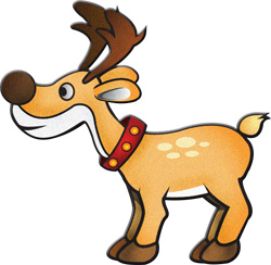 250x244 Clip Art Reindeer