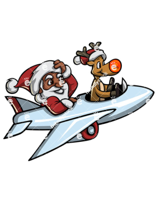 324x418 Santa And Rudolph Clipart