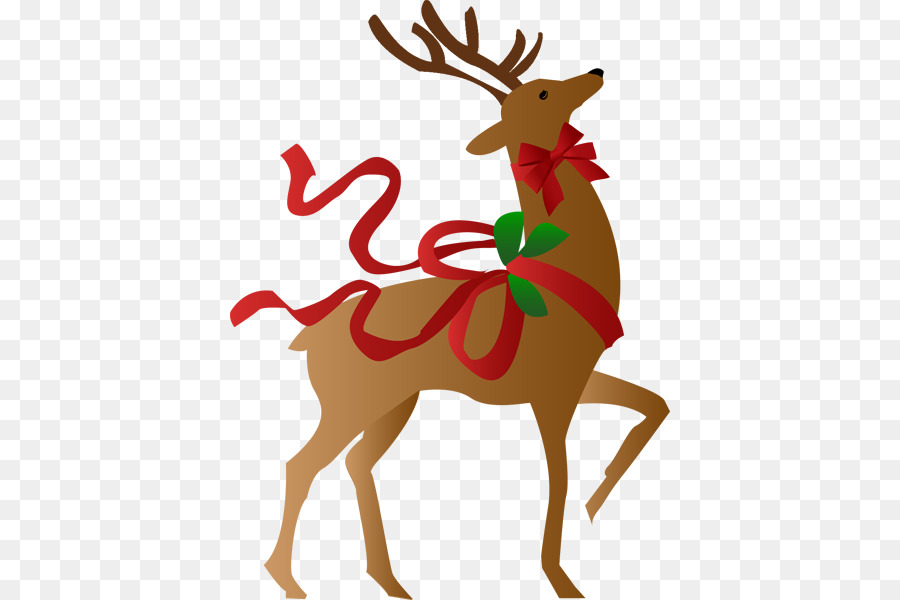 900x600 Rudolph Reindeer Santa Claus Christmas Clip Art