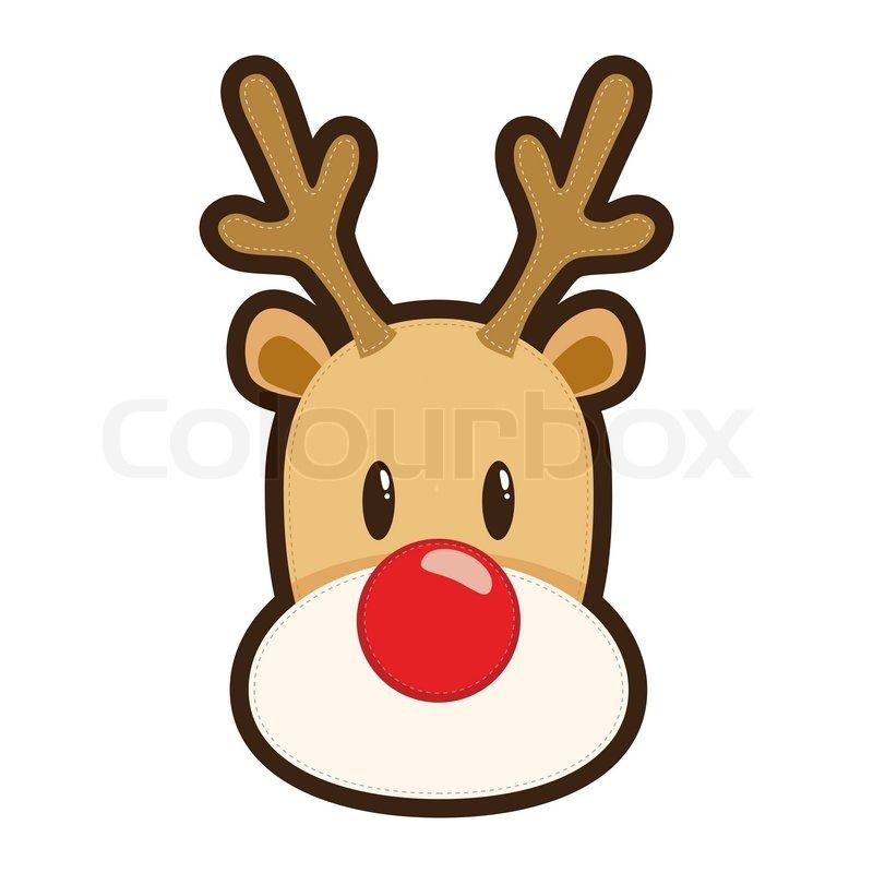 800x800 Rudolph The Red Nosed Reindeer Face Drawing Paper Caprintable