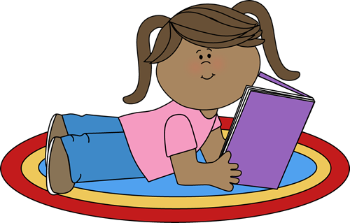 500x319 Girl On Rug Reading Center Clip Art