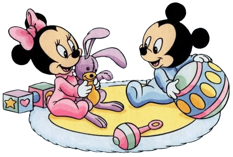 811x547 Disney Baby Clipart Ba Mickey Minnie On Rug Ch De Beb Ba