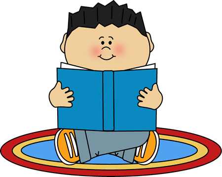 450x358 Boy Reading On A Rug Clip Art