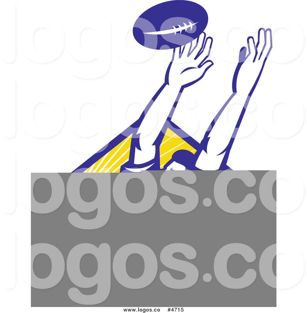 1024x1044 Royalty Free Clip Art Vector Logo Of A Blue Rugby Player Catching