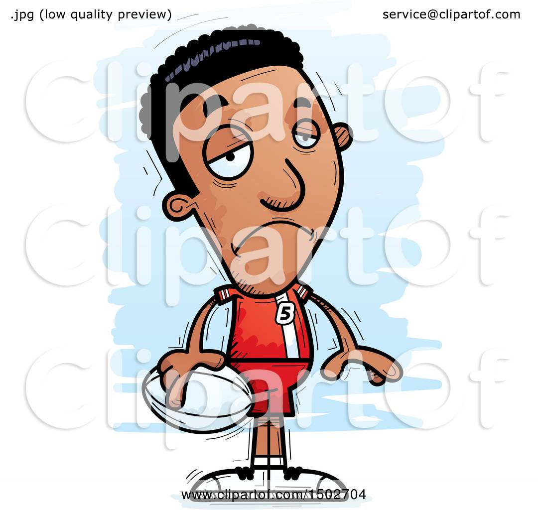 1080x1024 Clipart Of A Sad Black Male Rugby Player