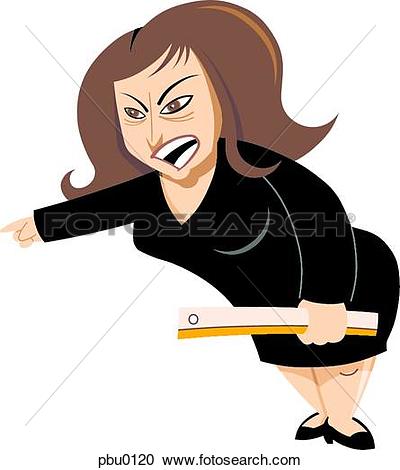 400x470 Teacher With Ruler Clipart