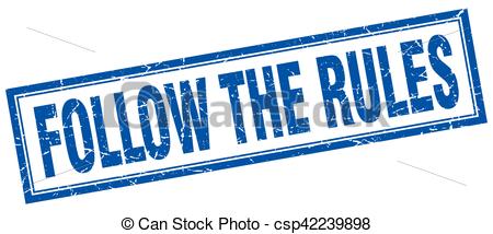 450x214 Follow The Rules Square Stamp Eps Vectors