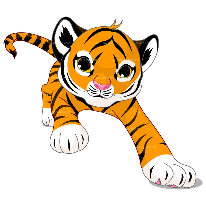 800x800 Running Tiger Clipart Black And White Clipart Panda