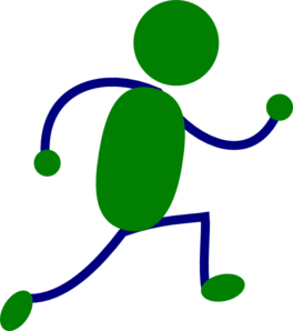 264x298 Running Figure Green Clip Art