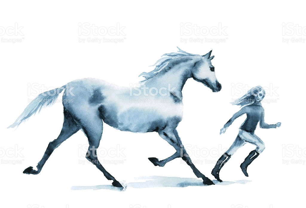 1024x695 Water Color Horse Clipart Collection