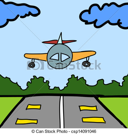 450x470 Plane And Runway Cartoon Background Vector Eps Vector