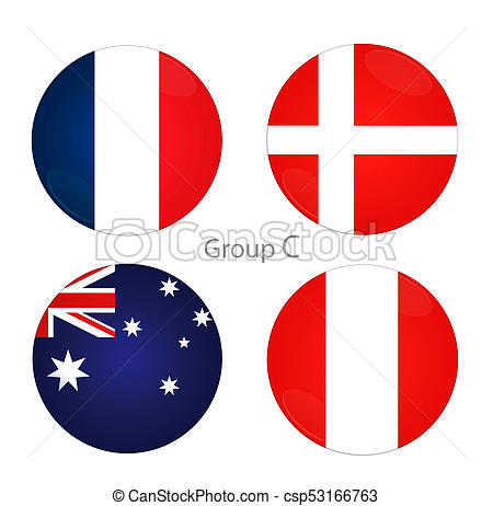 450x462 Football Cup In Russia 2018. Group A Countries Stock Illustration