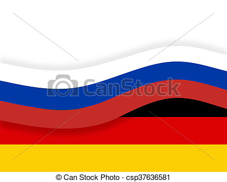 450x361 Germany Russia Flag Banner Stock Illustration