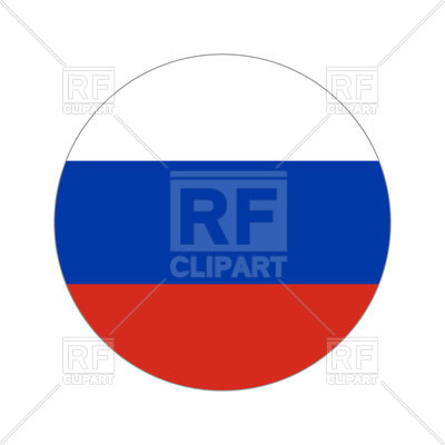 400x400 Round Flag Of Russia On White Background Royalty Free Vector Clip