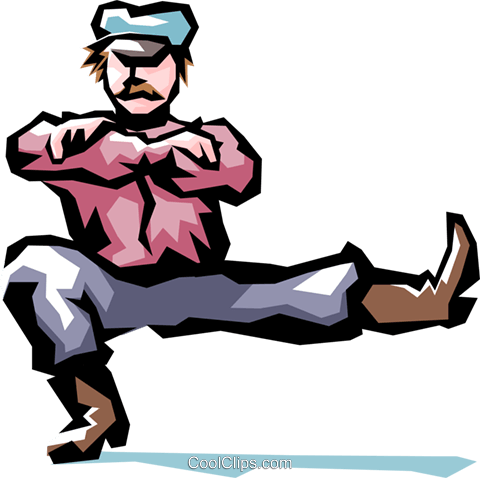 480x478 Russian Dancer Royalty Free Vector Clip Art Illustration Peop1147